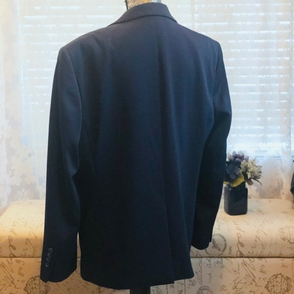 🏷️ 4/$25 TR Premium Slim Fit Textured Navy Sportcoat Blazer Jacket - Picture 5 of 6